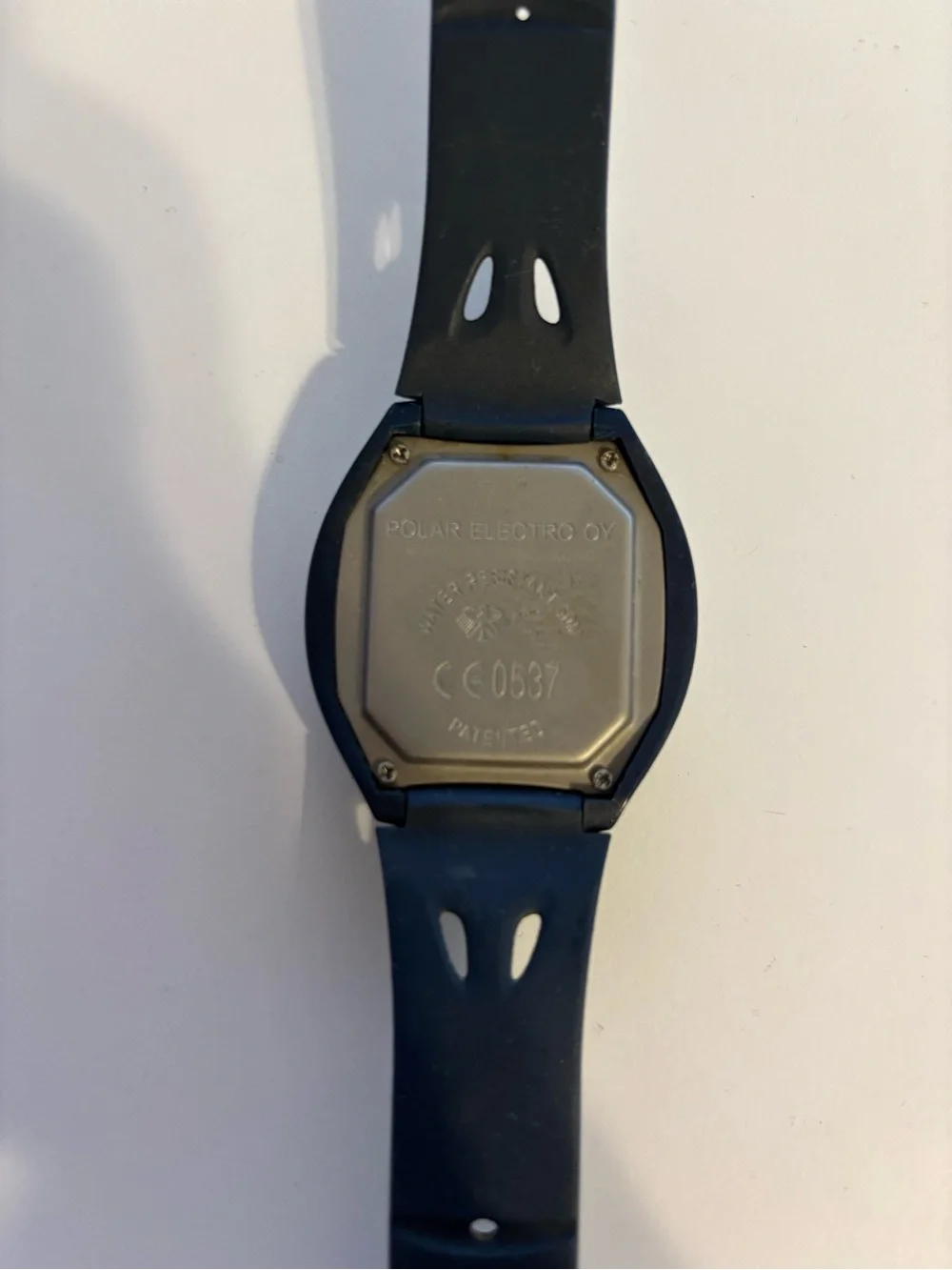 Polar Digital Watch Gray Buckle Band Rectangular Face WR 30M untested